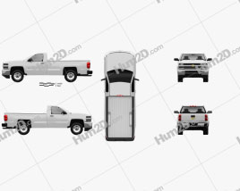 Chevrolet Silverado 2500HD Regular Cab Long Box WT 2017 car clipart