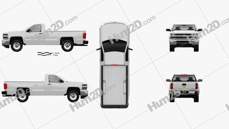 Chevrolet Silverado 2500HD Regular Cab Long Box WT 2017 car clipart