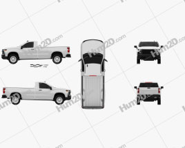 Chevrolet Silverado Regular Cab WT 2018 car clipart