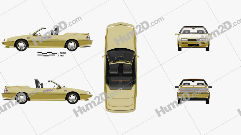 Chevrolet Beretta Indy 500 Pace Car com interior HQ 1990 car clipart