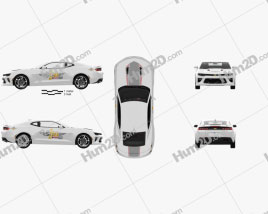 Chevrolet Camaro SS Indy 500 Pace Car with HQ interior 2016 car clipart