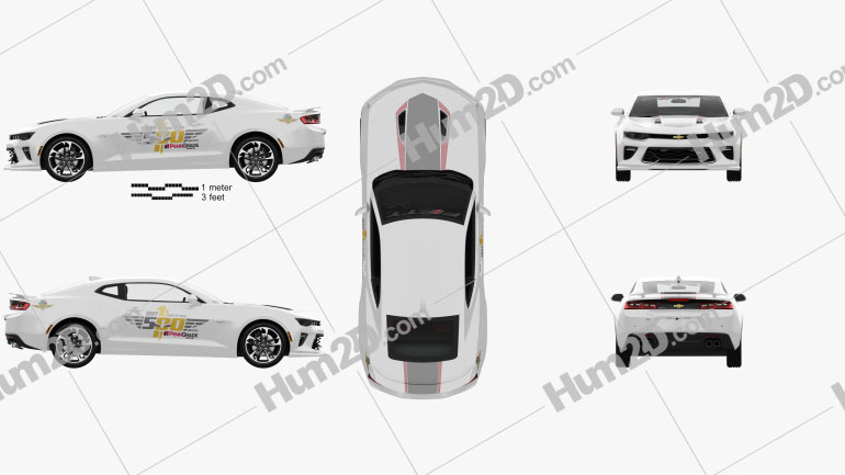 Chevrolet Camaro SS Indy 500 Pace Car with HQ interior 2016 car clipart