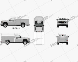 Chevrolet Silverado 2500HD Work Truck with HQ interior 2011 clipart