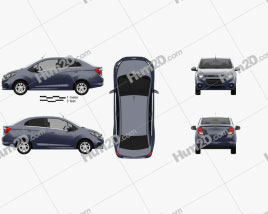 Chevrolet Beat sedan 2018 car clipart