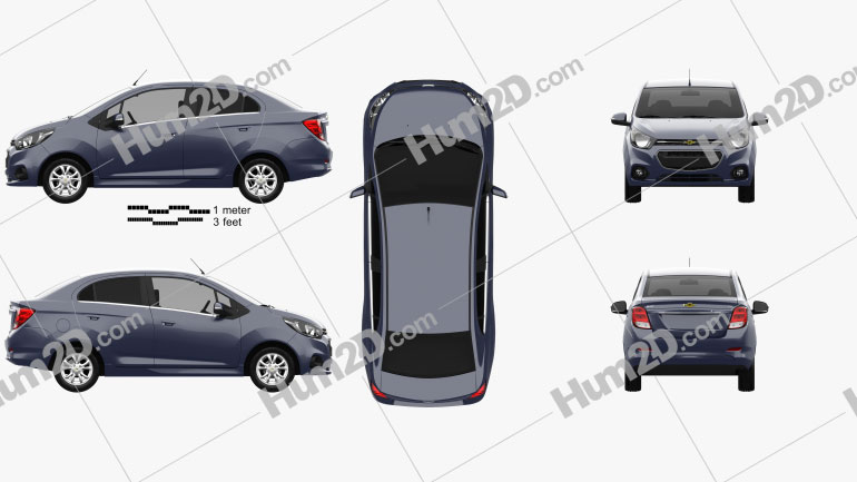 Chevrolet Beat sedan 2018 Blueprint