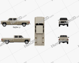 Chevrolet K30 Crew Cab 1979 car clipart