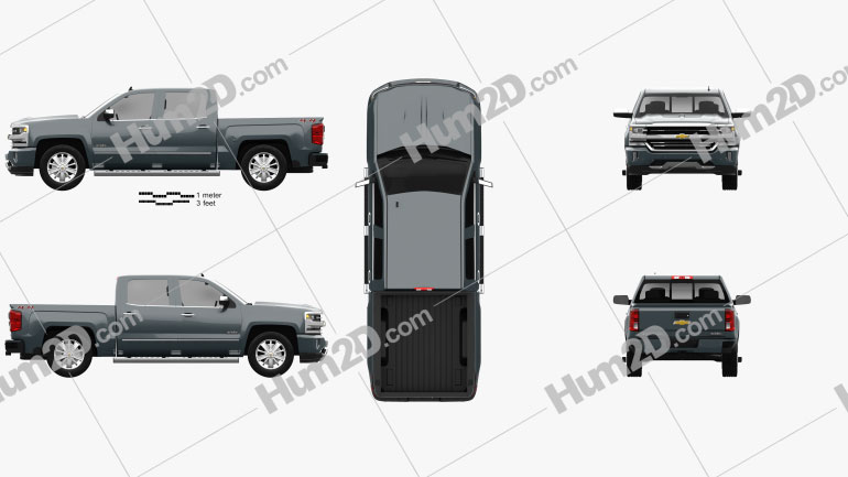 Download Chevrolet Silverado 1500 Crew Cab Short Box High Country ...