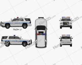 Chevrolet Tahoe Polícia 2016 car clipart
