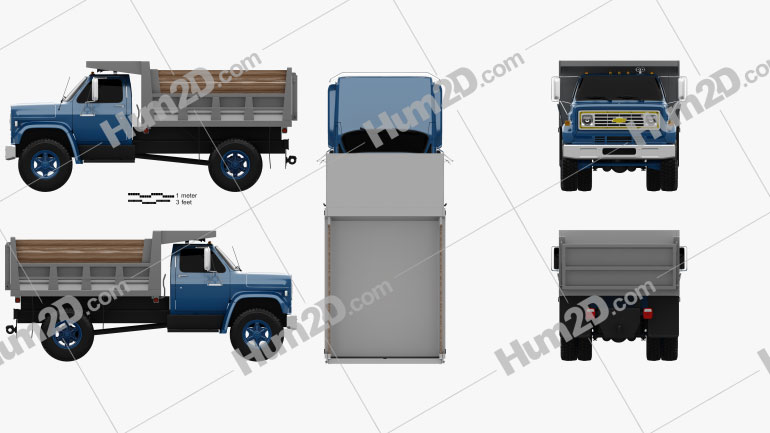 Chevrolet C70 Dump Truck 1979 Blueprint