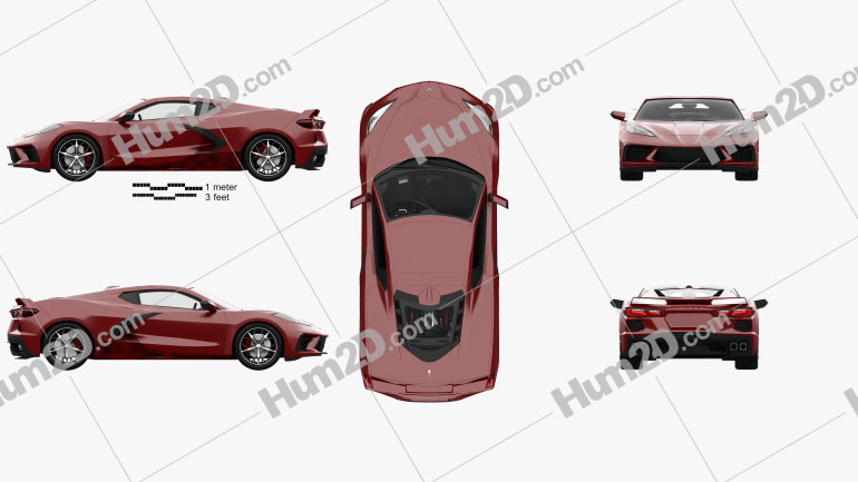 Chevrolet Corvette Stingray with HQ interior and Engine 2020 PNG Clipart
