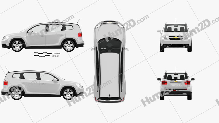 Chevrolet Orlando with HQ interior 2011 car clipart