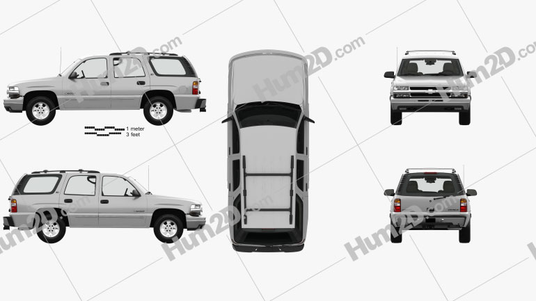 Chevrolet Tahoe LS mit HD Innenraum 2002 car clipart