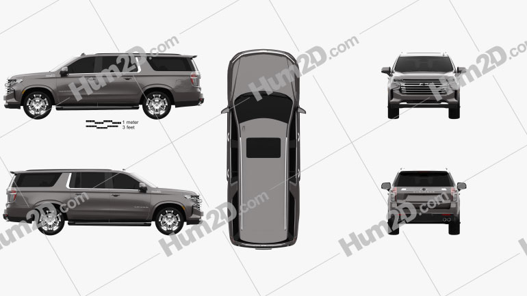 Chevrolet Suburban High Country 2020 Clipart Image