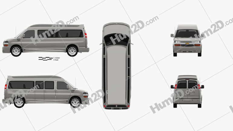 Chevrolet Express Explorer Limited SE LWB 2019 Clipart and