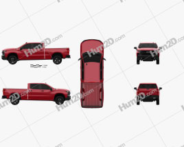 Chevrolet Silverado Crew Cab Standard Bed LT Z71 Trailboss 2018 car clipart