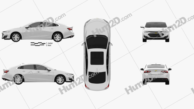 Chevrolet Malibu CN-spec 2020 car clipart