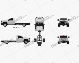 Chevrolet Silverado 3500 Single Cab Chassis 84CA 2021 car clipart
