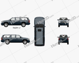 Chevrolet Suburban LTZ with HQ interior and engine 2010 car clipart