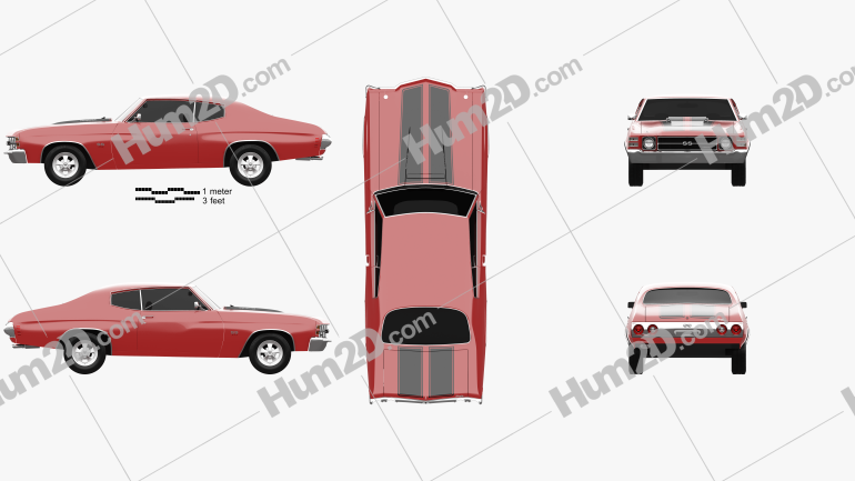 Chevrolet Chevelle SS 454 hardtop coupe 1971 PNG Clipart
