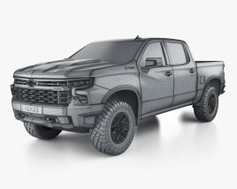Chevrolet Silverado 1500 Crew Cab Standard Bed ZR2 2024 car clipart