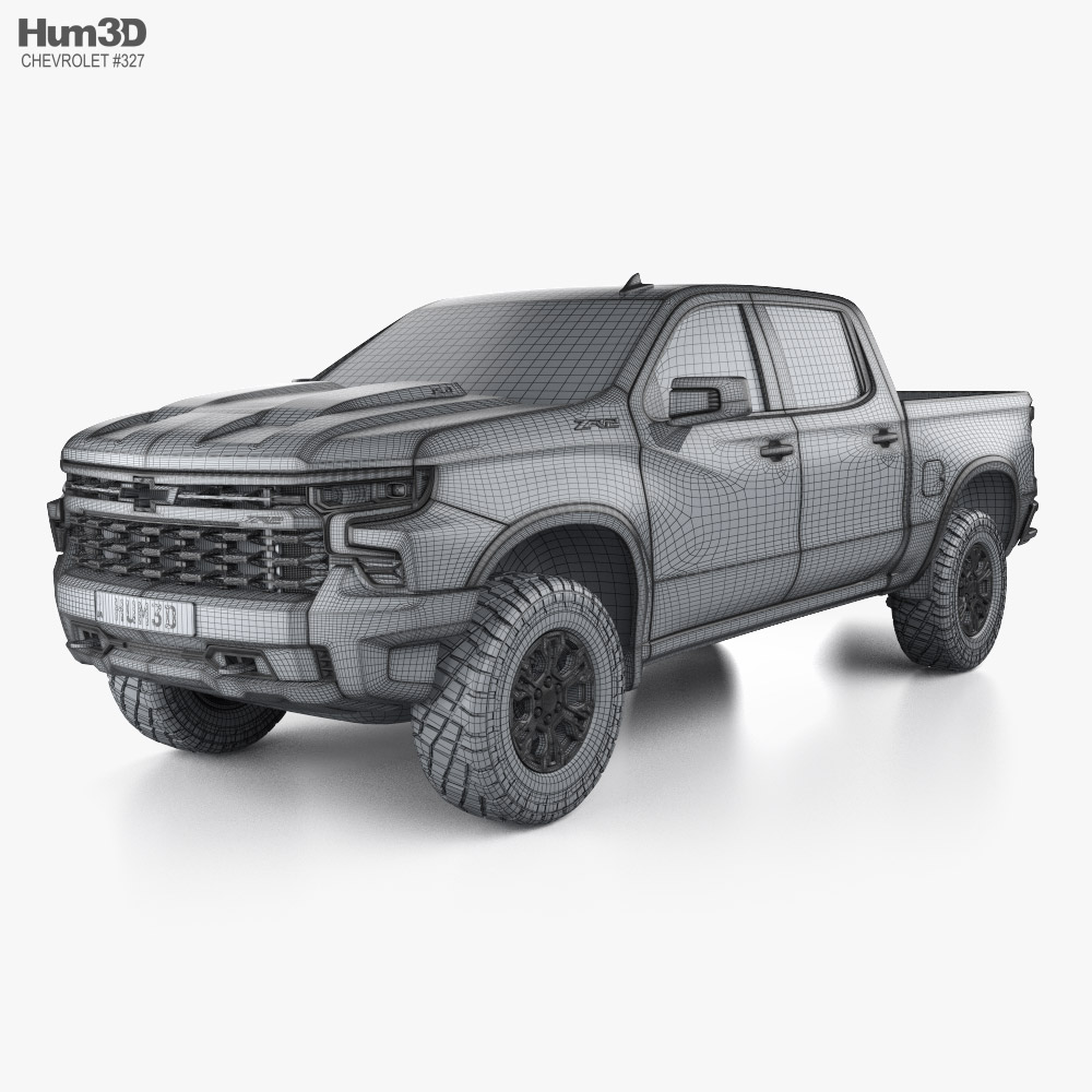 Chevrolet Silverado 1500 Crew Cab Standard Bed ZR2 2024 car clipart