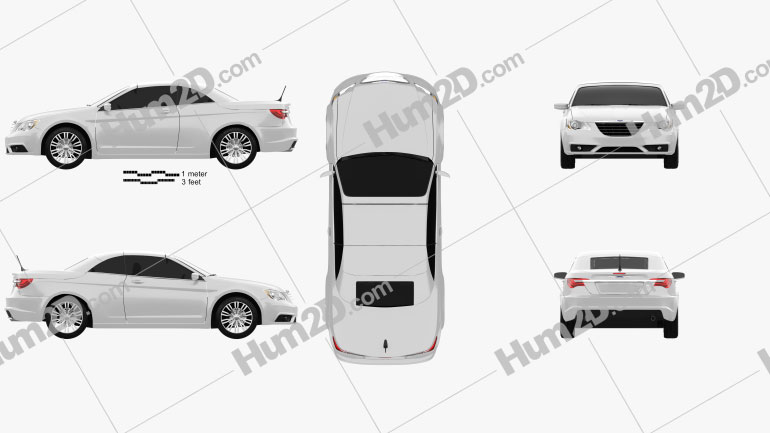 Chrysler 200 Convertible 2011 car clipart