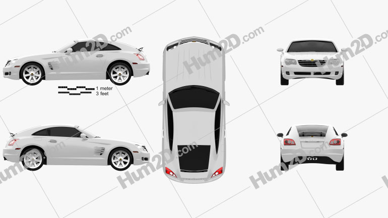 Chrysler Crossfire coupe 2003 Clipart Image