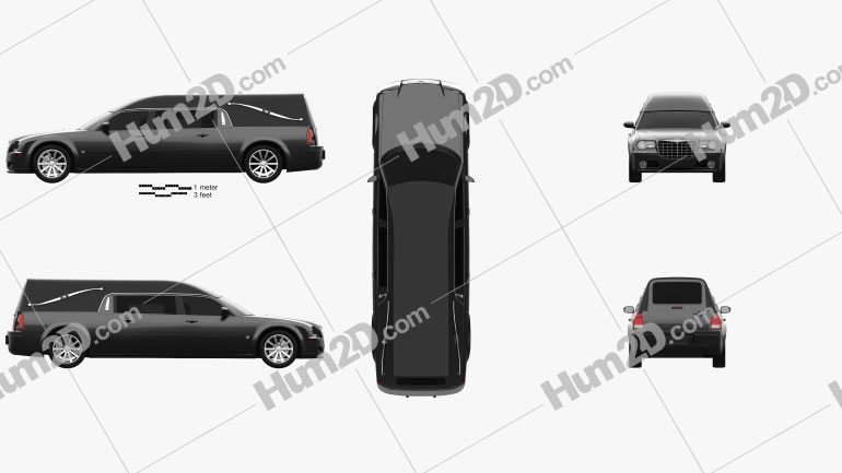Chrysler 300C hearse 2009 PNG Clipart