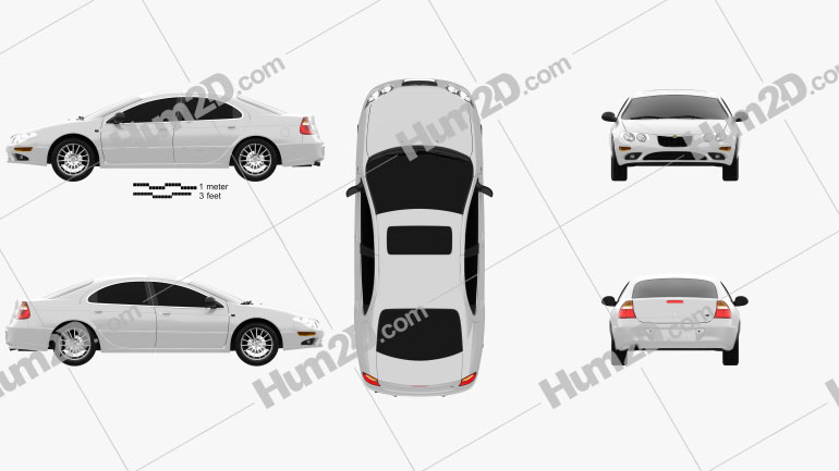 Chrysler 300M 2004 car clipart