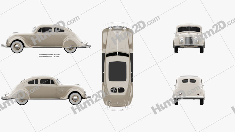 Chrysler Imperial Airflow 1934 car clipart