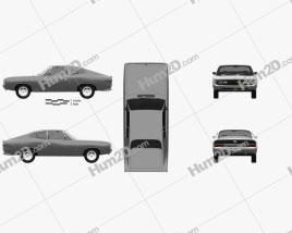 Chrysler Valiant Charger RT 1971 car clipart