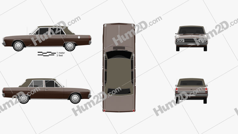 Chrysler Valiant VIP sedan 1969 Blueprint