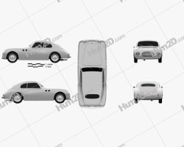 Cisitalia 202 1946 car clipart