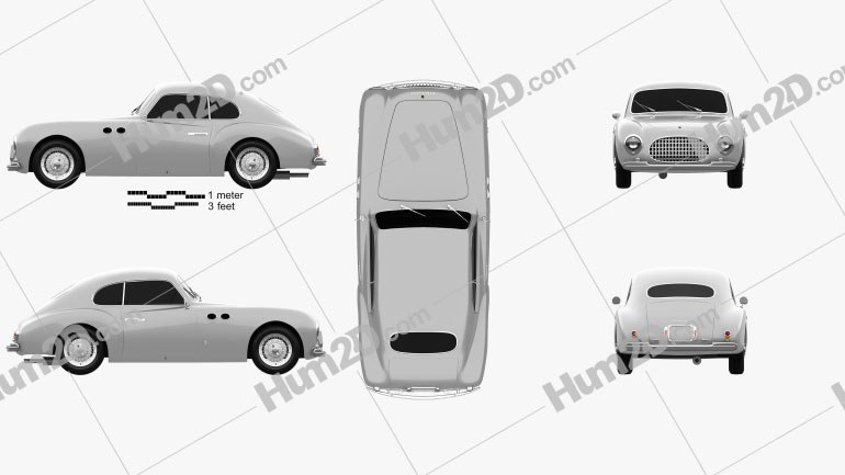 Cisitalia 202 1946 car clipart