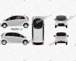 Citroen C-zero 2011 car clipart