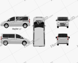 Citroen Jumpy Combi L1H1 2011 clipart
