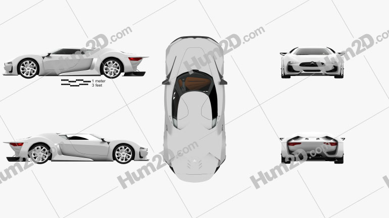Citroen Gt With Hq Interior 08 Clipart And Blueprint Download Vehicles Clip Art Images In Png Psd