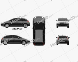 Citroen C4 hatchback 2008 car clipart