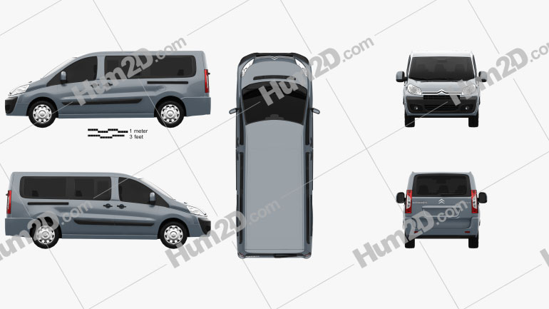 Citroen Dispatch Combi L2H1 2013 clipart