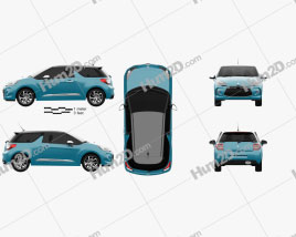 Citroen DS3 coupe 2014 car clipart