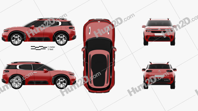 Citroen Aircross Concept 2015 car clipart