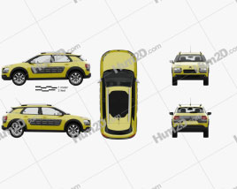 Citroen C4 Cactus with HQ interior 2015 car clipart