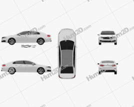 Citroen C6 2017 car clipart