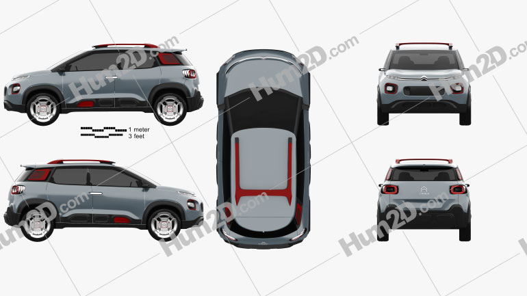 Citroen C-Aircross 2017 car clipart