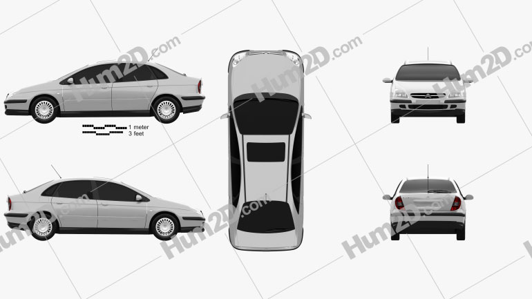 Citroen C5 liftback 2001 car clipart