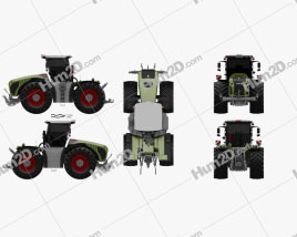 Claas Xerion 5000 Trac VC 2014 Trator clipart