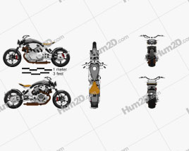 Confederate X132 Hellcat Speedster 2015 Moto clipart