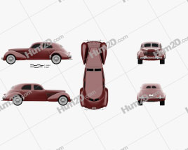 Cord 810 Westchester sedan 1936 car clipart