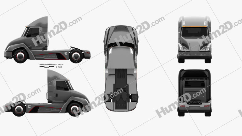 Cummins AEOS electric Tractor Truck 2018 PNG Clipart