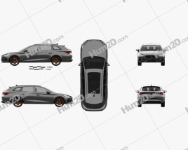 Cupra Leon sportstourer 2020 car clipart